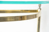Rare Mid Century Brass & Glass Demi-Lune console table