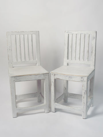 Pair Antique Swedish Leksand style chairs