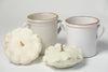 Vintage Italian White Confit pots