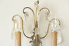 Pair Vintage French Crystal Wall Lights
