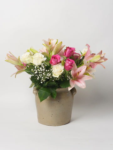 Vintage French Digoin Burgundy Stoneware Confit Pot