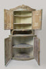 Amazing Antique 19th Century Swedish Corner Cupboard, Dry Scraped