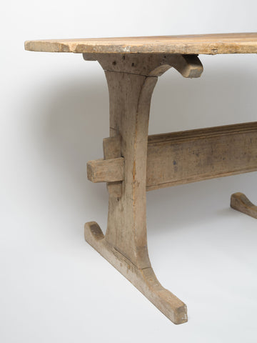 Antique Swedish Rustic Pine Table
