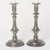 Antique Pewter push up Candlesticks