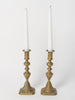 Antique French Brass Push up Candlesticks