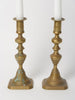 Antique French Brass Push up Candlesticks