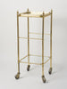 Mid Century Brass and Glass drinks trolley, small size