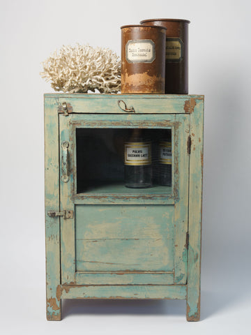 Handcrafted Indian Glazed Cabinet Cupboard