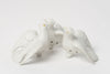 Antique French Bisque porcelain doves
