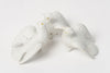 Antique French Bisque porcelain doves