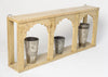 Handcrafted Indian Wall Unit Shelf and lassi cups