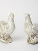 Pair Vintage French Stone doves, circa 1950's