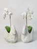Pair Vintage French Swan Planters, circa 1950