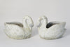 Pair Vintage French Swan Planters, circa 1950