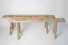 Vintage Rustic Elm Pig Benches