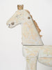 Antique 19th Century French Toy horse fragment on wheeled base