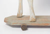 Antique 19th Century French Toy horse fragment on wheeled base