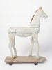 Antique 19th Century French Toy horse fragment on wheeled base