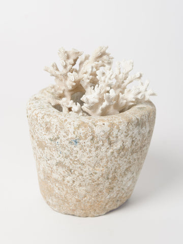 Small antique French stone mortar