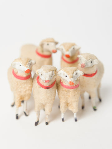 Vintage German Putz Sheep circa 1940's