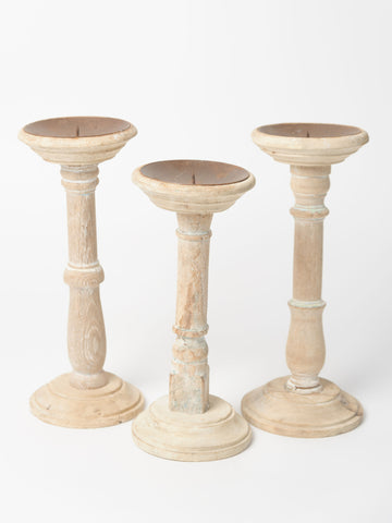 Bleached Balustrade candlesticks