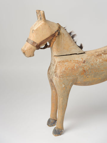 Antique 19th Century Swedish Toy horse, dry scraped