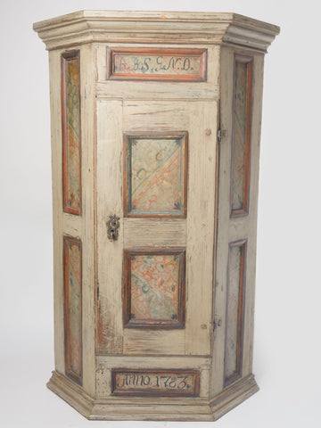 Antique 18th Century Corner Hanging Cupboard