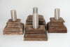 Salvaged Indian Pillar Base Candle holders