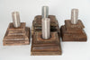 Salvaged Indian Pillar Base Candle holders