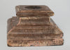 Salvaged Indian Pillar Base Candle holders