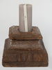 Salvaged Indian Pillar Base Candle holders
