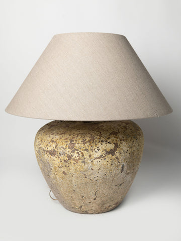 Beautiful large Barnacled textured jar lamp