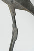 Amazing antique lead heron on stone stand plinth