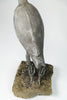 Amazing antique lead heron on stone stand plinth