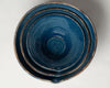 Hungarian terracotta nesting bowls with pouring spouts with blue glaze