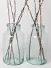 Hungarian recycled glass jar vases