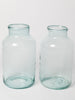 Hungarian recycled glass jar vases