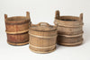 Authentic antique Swedish rustic wooden milk tubs