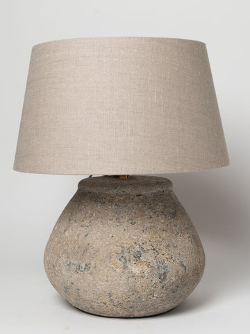 Dutch textured table lamp with linen shade