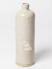 Antique stoneware cider bottle with old label from Digoin, France