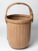 Antique Chinese bentwood handle willow basket