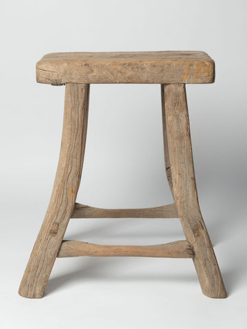 Antique Chinese stool with metal repairs