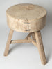 Bleached rustic chinese elm cutting block table