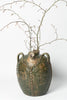 Antique French Walnut Oil pot with original green glaze