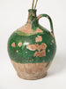 Antique 19th Century French Oil jugs with green glaze
