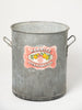 Gorgeous vintage galvanised planter tub