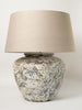 Beautiful Large Barnacled texture jar lamp with linen shade