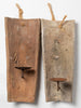 Handmade terracotta hip tile candle sconces