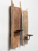 Handmade terracotta hip tile candle sconces
