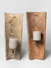 Handmade terracotta hip tile candle sconces